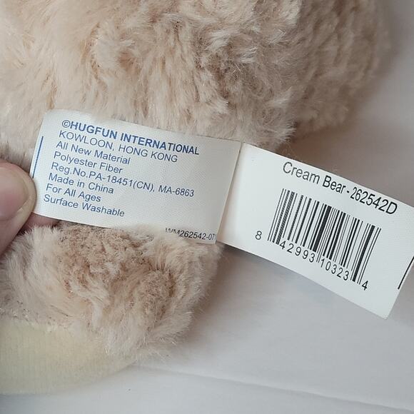 Hug Fun Teddy Bear Christmas Winter 9" Inches Plush Stuffed Animal Flannel Plaid - Picture 8 of 8
